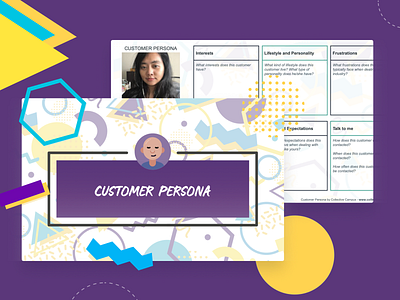 Simple Customer Persona template design free freebie persona template ux