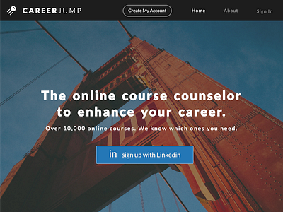 CareerJump - landing page desktop landing page