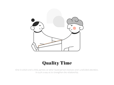 Quality Time 2d character couple design detail illustration love minimal outline relationship