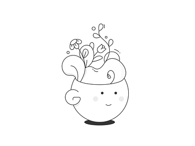 Grow Flowers character design detail floral illustration love outline positive self love spirituality ui wellbeing
