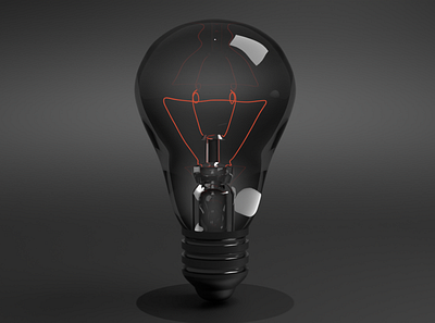 Realistic lightbulb 3d blender branding design graphic design illustration