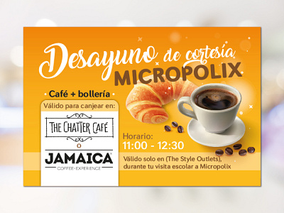 Micropolix - Breakfast card breakfast cafe card coffee diseño graphic design logo merchandising tarjeta