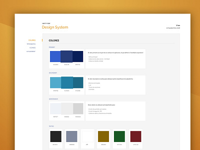 Design System color palette colors design system guide guidelines style guide ui