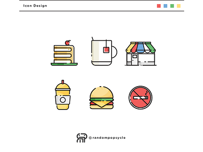 relax beef bubbletea burger cake design icon illustration relax tea