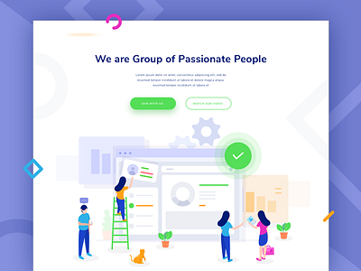 Team Web Exploration design flat hero homepage illustration image landing page team teamwork web