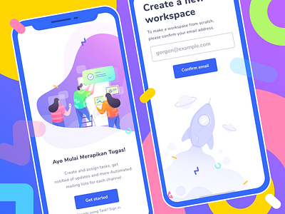 Task Design Apps apps character colorful design design gradient illustration task ui ux