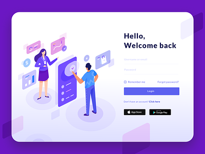 Login Page Illustration - Online Payment