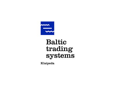 Baltic trading systems logo logodesign logotype sign trade type typography wave