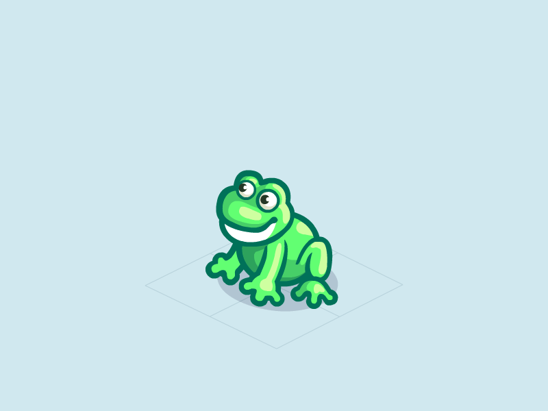 Frog animation character concept cute frog game gameart gif illustration isometric
