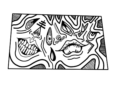 Faces abstract faces illustration