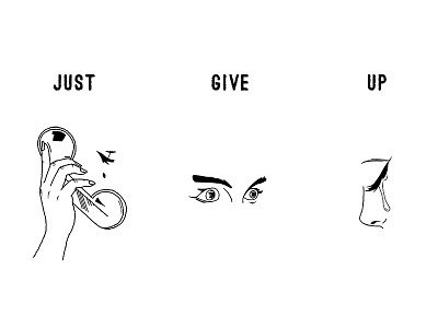 Just Give Up cry drawing hope illustration pop art tears