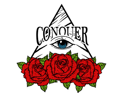 Conquer - All Seeing Eye allseeing colour conquer eye leaf nature rose