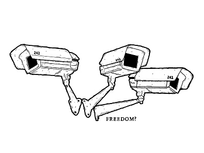 Freedom? drawing freedom illustration surveillance