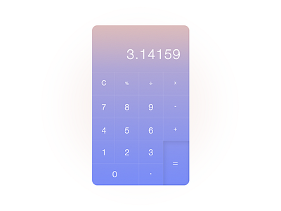 Calculator - Day 002 #dailyui 004 calculator dailyui design digital ui