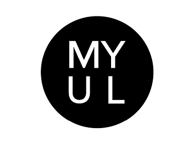 Logo Design for My Unique Look My-UL black circle design icon identity logo minimal white