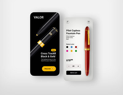 VALOR Pen app design graphic design ui ux