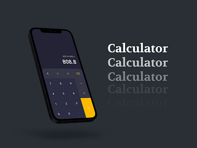 Simple Calculator app art branding calculator clean design graphic design identity minimal mobile simple typography ui ux vector