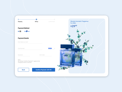 Fragrance Chekout Page app art branding checkout page clean design flat graphic design identity illustration minimal typography ui ux vector web website