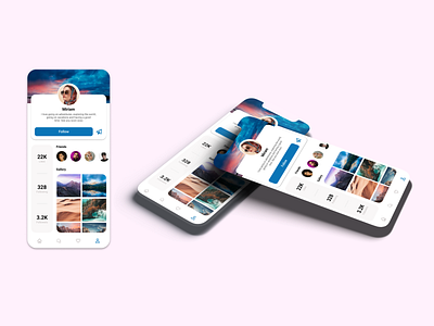 Social Profile all app app design app interface app ui clean design illustration ios mobile mobile app design mobile app ui popular product design profile social ui ui design ux