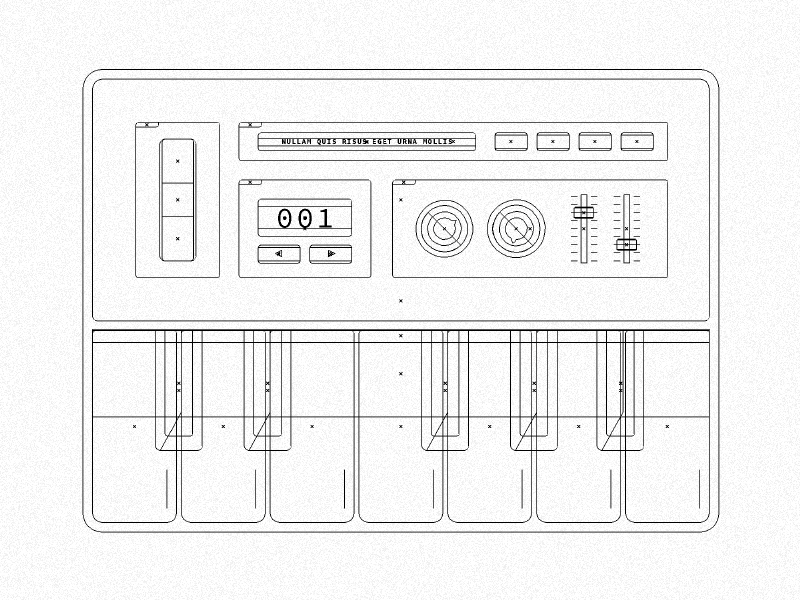 Synth digital illustration keyboard music synth vectors