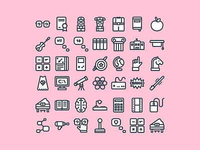 Nerd lineal pack design designinspiration everyday freeicons icondesign icons ikone mats nerd resources study web