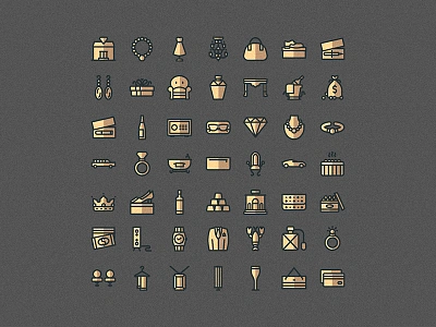 Luxury Minimal Icons design designer freeicons icondesign icondesigner illustrationoftheday luxury luxuryshopping minimalism style ui webdesign