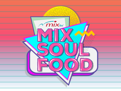 Mix FM Mix Soul Food food look retro summer vector