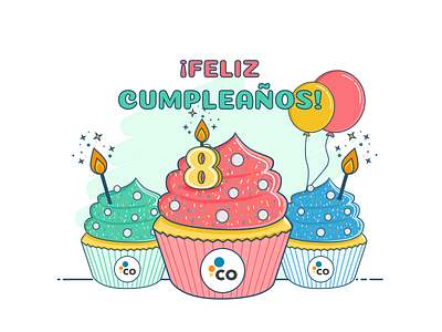 Happy Birthday nº8 ComparaOnline birthday candles cupcakes happy sprinkles