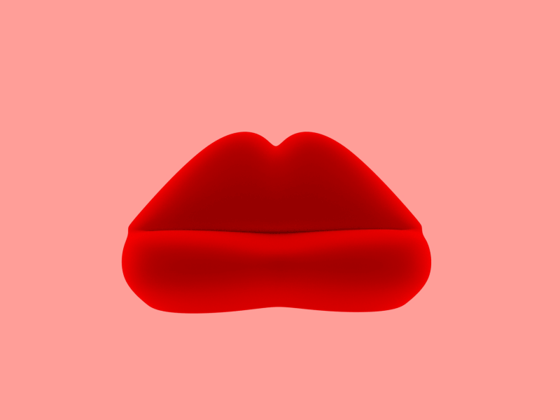 lips sofa 3d animation blender gif lips motion motion graphics sofa