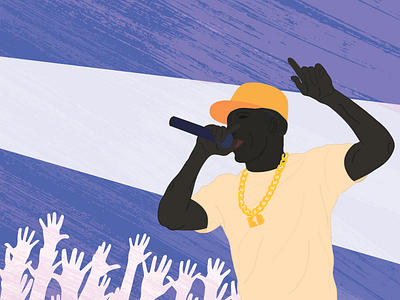 Hip-hop concert illustration