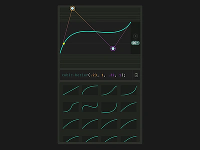 Cubic Bezier Tool animation css cubic bezier easing interaction design