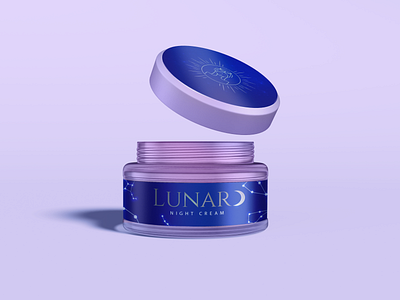 Lunar night cream graphic design logo