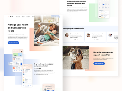 Daily design things - Landing Page Design for Health Care App