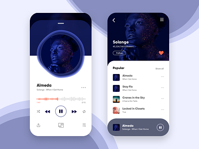 Daily Design Things - Music Player app apple music daily ui dailyui design flat icon minimal mobile mobile app music music app redesign sketch spotify ui ui design uiux ux vector
