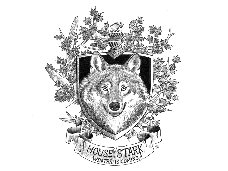 Game Of Thrones The House Of Stark By Michelle Gemmeke On Dribbble