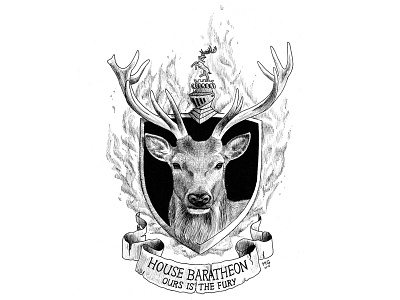 Game of Thrones - The House of Baratheon baratheon drawing family fan art fire game of thrones illustration season 6 stag
