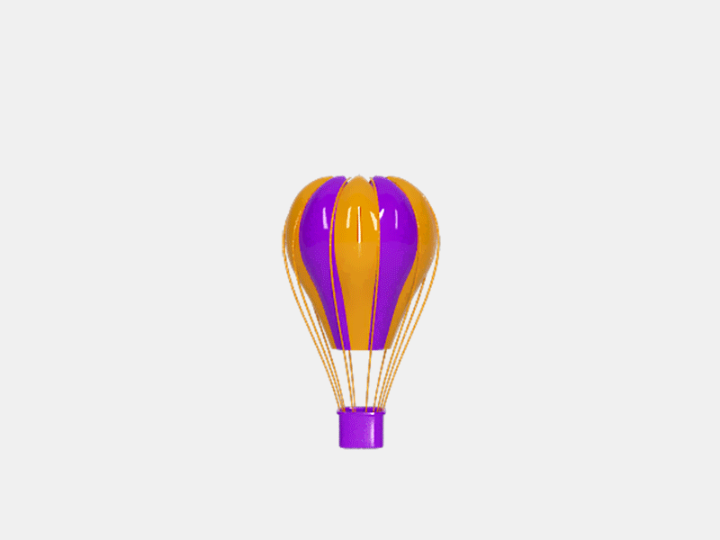 Balloon animation from Consumer Loan key visual air animation balloon loan parachute violet
