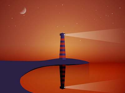 Natural symmetry illustration #3 illustration lighthouse natural symmetry vector
