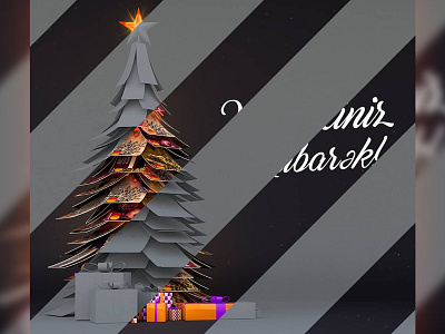 New year poster details 3d christmas new year poster render social media