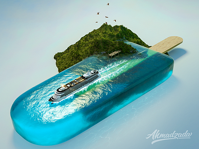 Trip to Antalya 3d ad antalya cinema 4d creative octane poster render ship travel trip turkey