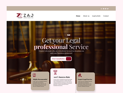 Legal Consultant Landing page animation branding consultant designers graphic design legal logo ui