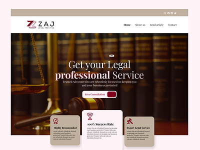 Legal Consultant Landing page