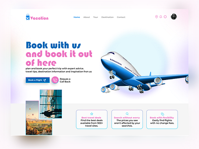 Airline Booking Web interface design graphics illustration product design ui web