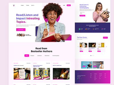 Website Landing Page branding graphic design illustration landingpage page pink purple ui ux visual web website