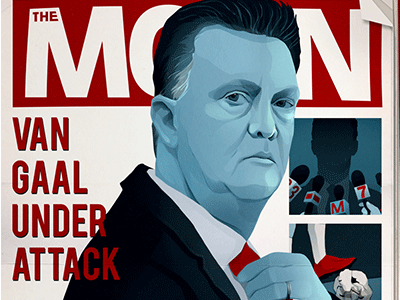 Louis Van Gaal editorial football illustration louis van gaal photoshop