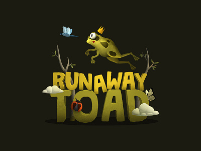 Runaway Toad Logo android game gaming illustration ios logo lost mobile game runaway toad swamp toad unity