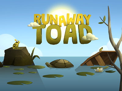 Runaway Toad game illustration mobile game photoshop runaway toad swamp toad unity