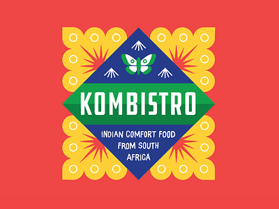 Logo for Kombisto brand design branding design diamond food truck graphic design illustrations illustrator indian kombi logo design logo lockup moth south african
