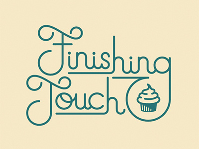 Finishing Touch Bakery & Confection bakery cupcake design illustration lettering logo