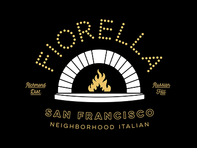 Fiorella T-Shirt Graphic badge california fiorella fire illustration italian lettering norcal oven restaurant sanfrancisco sf swirvington vectors